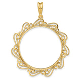 33 mm 14k Yellow Gold coin bezel for South African Krugerrand — additional image