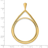 33 mm 14k Yellow Gold coin bezel for South African Krugerrand — size reference (ruler)