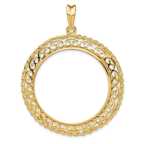 33 mm 14k Yellow Gold coin bezel for South African Krugerrand