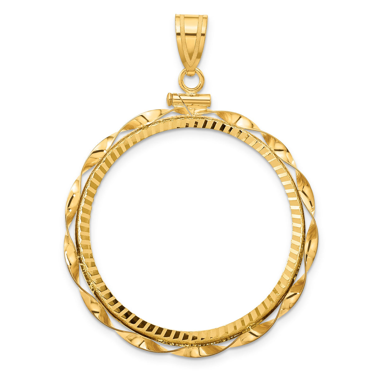 33 mm 14k Yellow Gold coin bezel for South African Krugerrand