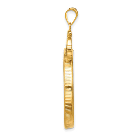 33 mm 14k Yellow Gold coin bezel for South African Krugerrand — alternate view
