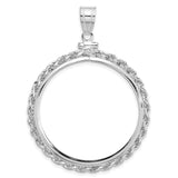 33 mm 14k White Gold coin bezel for South African Krugerrand