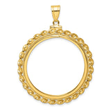 33 mm 14k Yellow Gold coin bezel for South African Krugerrand