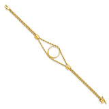17 mm 14k Yellow Gold coin bezel bracelet for South African Krugerrand — alternate view