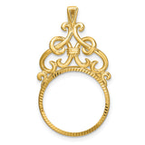 17 mm 14k Yellow Gold coin bezel for South African Krugerrand
