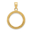 17 mm 14k Yellow Gold coin bezel for South African Krugerrand