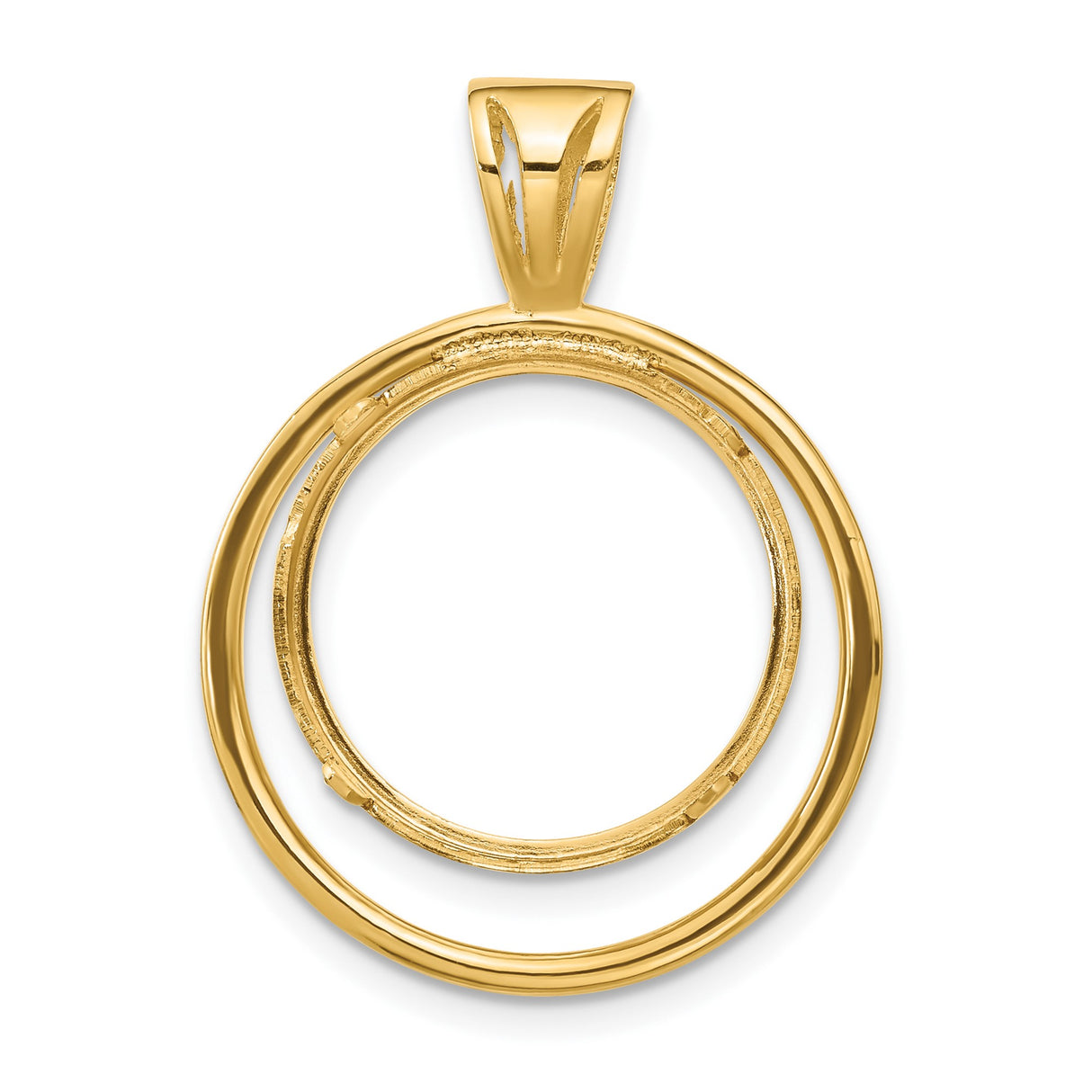 17 mm 14k Yellow Gold coin bezel for South African Krugerrand — additional image