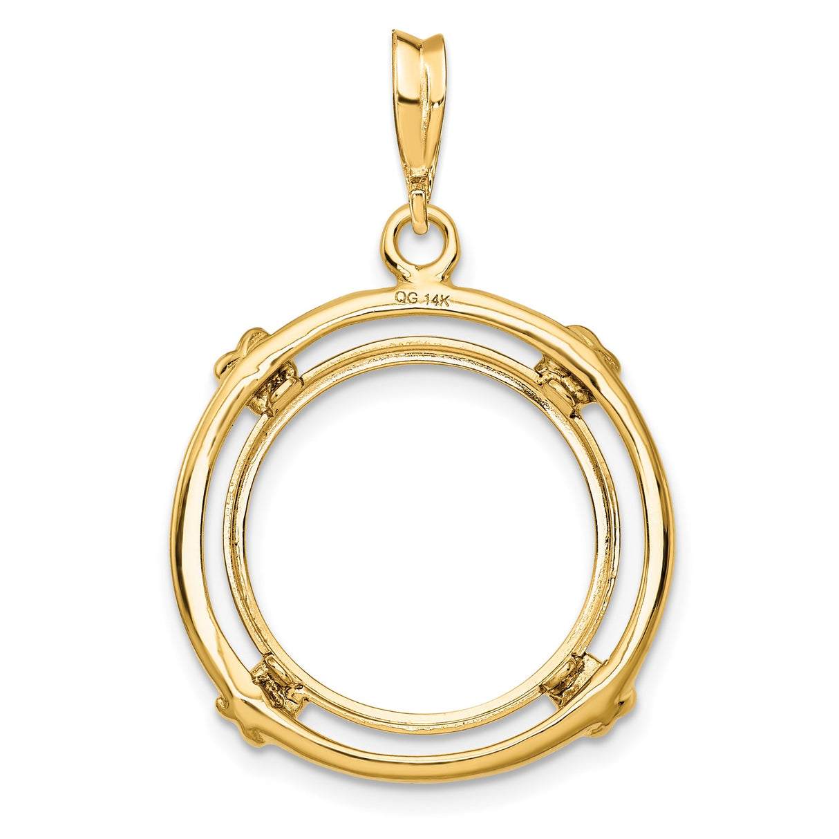 17 mm 14k Yellow Gold coin bezel for South African Krugerrand — additional image