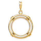 17 mm 14k Yellow Gold coin bezel for South African Krugerrand — additional image
