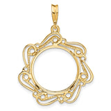 17 mm 14k Yellow Gold coin bezel for South African Krugerrand — additional image