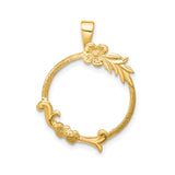 17 mm 14k Yellow Gold coin bezel for South African Krugerrand