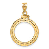 17 mm 14k Yellow Gold coin bezel for South African Krugerrand — additional image