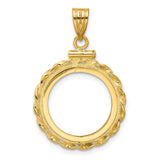 17 mm 10k Yellow Gold coin bezel for South African Krugerrand — additional image