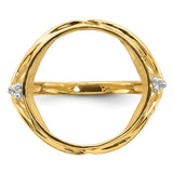 17 mm 14k Yellow Gold coin bezel ring for South African Krugerrand — additional image