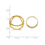 17 mm 14k Yellow Gold coin bezel ring for South African Krugerrand — size reference (ruler)