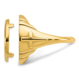 17 mm 14k Yellow Gold coin bezel ring for South African Krugerrand — additional image