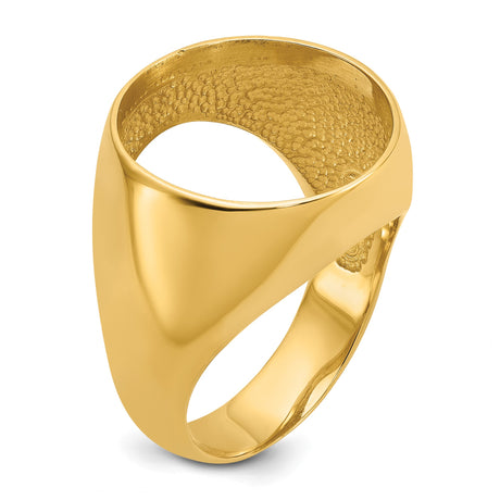 17 mm 14k Yellow Gold coin bezel ring for South African Krugerrand — additional image