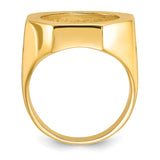 17 mm 14k Yellow Gold coin bezel ring for South African Krugerrand — alternate view