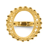 17 mm 14k Yellow Gold coin bezel ring for South African Krugerrand — additional image