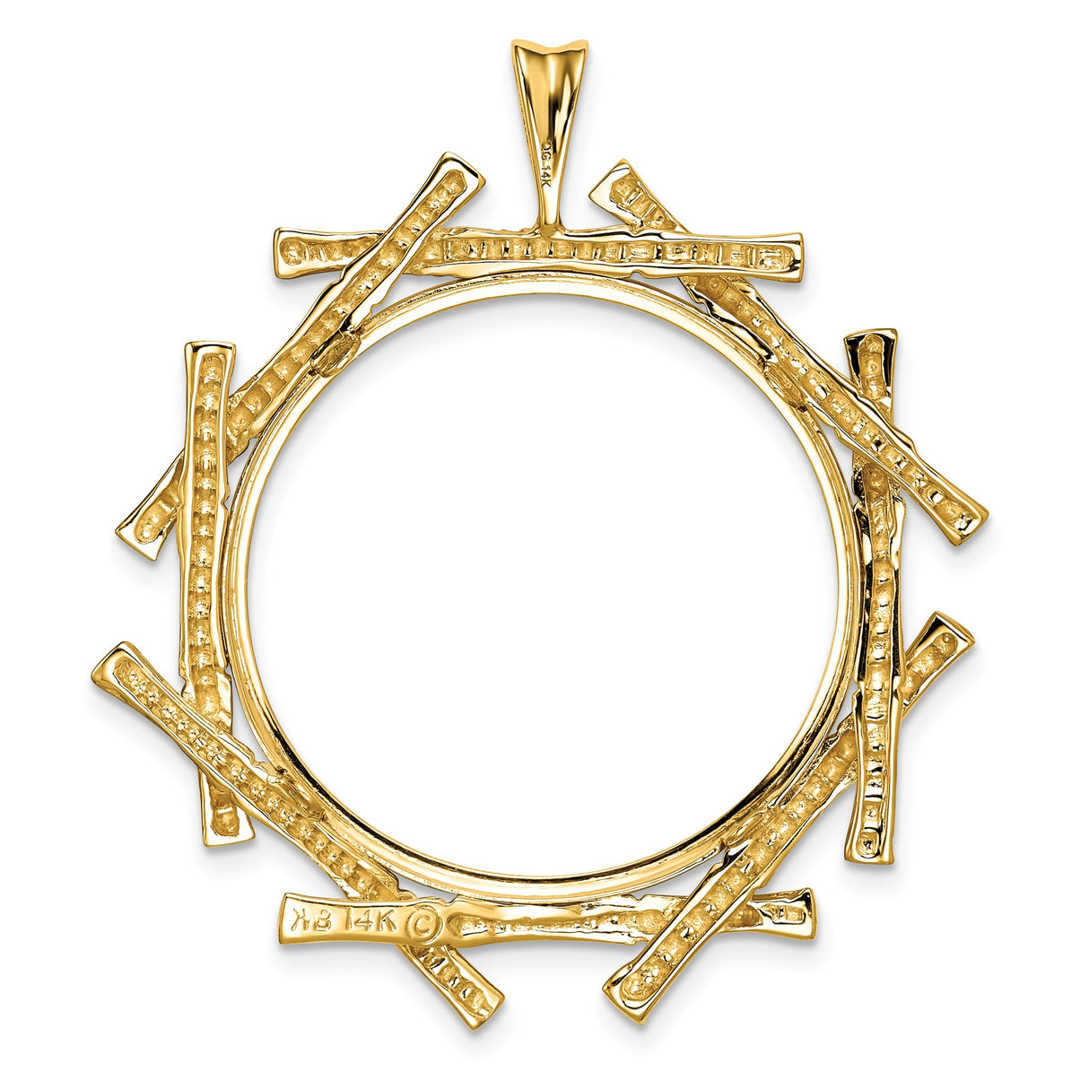 27 mm 14k Yellow Gold coin bezel for South African Krugerrand — additional image