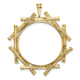 27 mm 14k Yellow Gold coin bezel for South African Krugerrand
