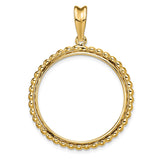 27 mm 14k Yellow Gold coin bezel for South African Krugerrand