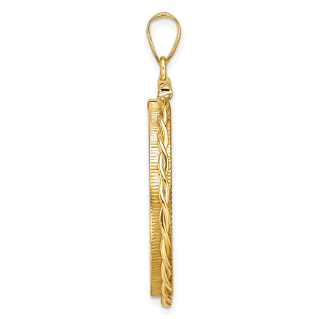27 mm 14k Yellow Gold coin bezel for South African Krugerrand — alternate view