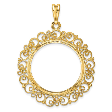 27 mm 14k Yellow Gold coin bezel for South African Krugerrand — additional image