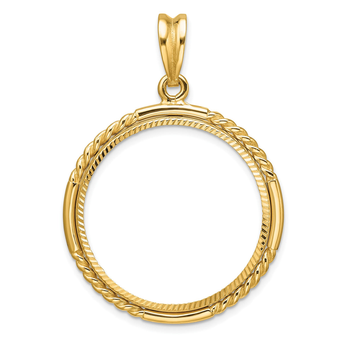 South African 1/2 oz Gold Krugerrand Coin Bezel pendant Prong – Gold ...