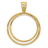 27 mm 14k Yellow Gold coin bezel for South African Krugerrand