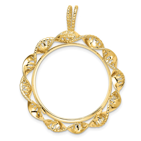 27 mm 14k Yellow Gold coin bezel for South African Krugerrand — additional image