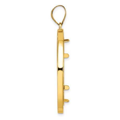 27 mm 14k Yellow Gold coin bezel for South African Krugerrand — alternate view