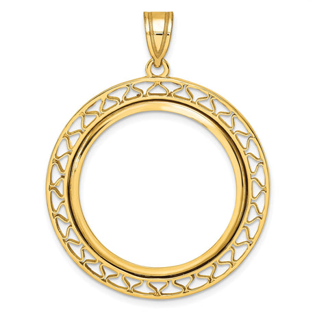 27 mm 14k Yellow Gold coin bezel for South African Krugerrand