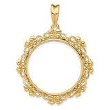 27 mm 14k Yellow Gold coin bezel for South African Krugerrand