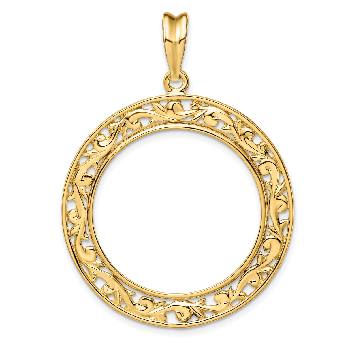 27 mm 14k Yellow Gold coin bezel for South African Krugerrand