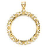 27 mm 14k Yellow Gold coin bezel for South African Krugerrand