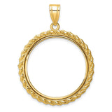 27 mm 14k Yellow Gold coin bezel for South African Krugerrand