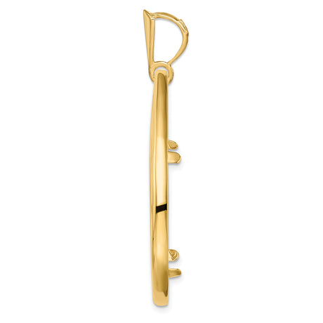 27 mm 14k Yellow Gold coin bezel for South African Krugerrand — alternate view