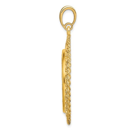27 mm 14k Yellow Gold coin bezel for South African Krugerrand — alternate view