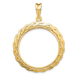 27 mm 14k Yellow Gold coin bezel for South African Krugerrand