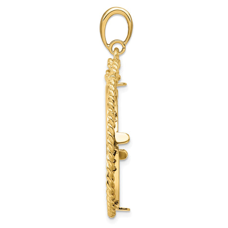 27 mm 14k Yellow Gold coin bezel for South African Krugerrand — alternate view