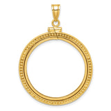 27 mm 10k Yellow Gold coin bezel for South African Krugerrand
