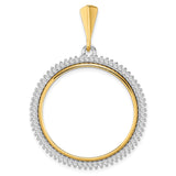 27 mm 14k Multi-Tone Gold coin bezel for South African Krugerrand