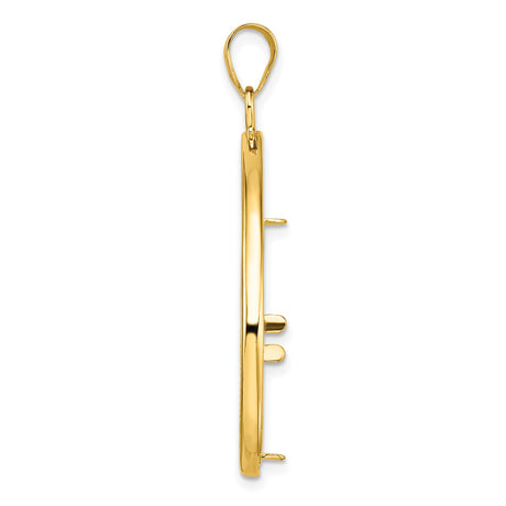 22 mm 14k Yellow Gold coin bezel for South African Krugerrand — alternate view
