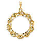22 mm 14k Yellow Gold coin bezel for South African Krugerrand — additional image
