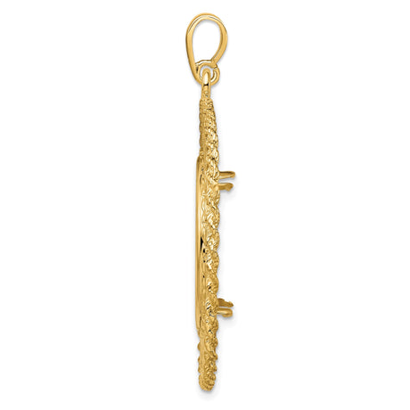 22 mm 14k Yellow Gold coin bezel for South African Krugerrand — alternate view