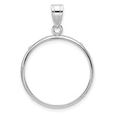 22 mm 14k White Gold coin bezel for South African Krugerrand