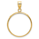 22 mm 14k Yellow Gold coin bezel for South African Krugerrand