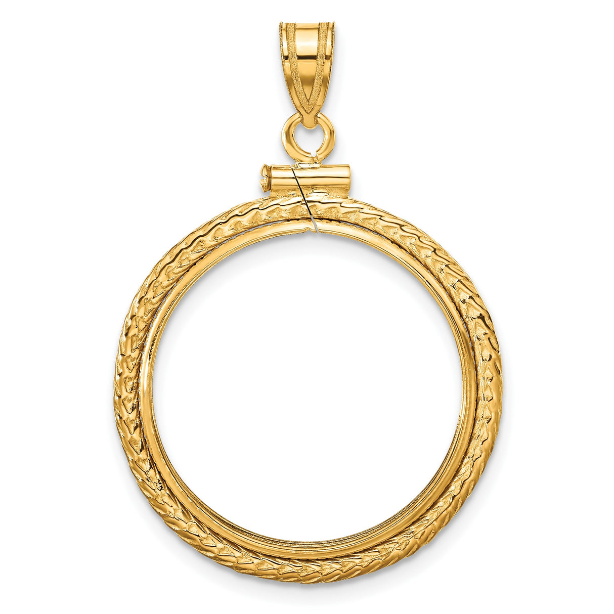 22 mm 14k Yellow Gold coin bezel for South African Krugerrand