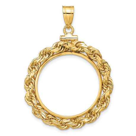22 mm 14k Yellow Gold coin bezel for South African Krugerrand